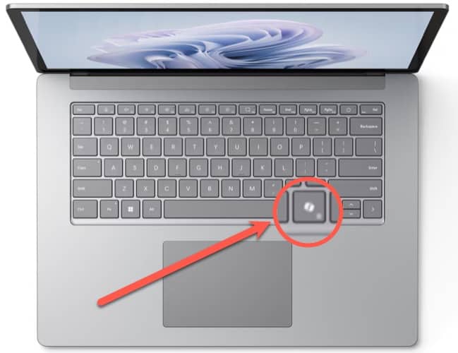 copilot key on Microsoft Surface copilot key on Microsoft Surface