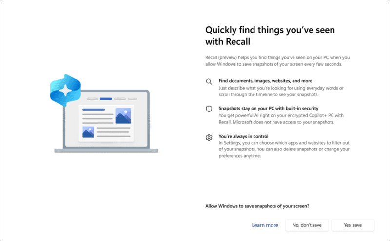 opt-in for Recall feature copilot PC opt-in for Recall feature copilot PC