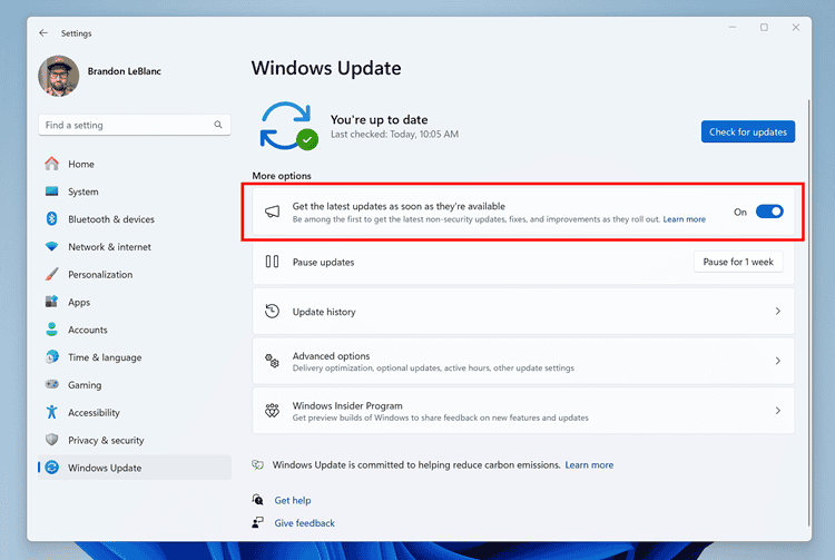 get latests updates setting get latests updates setting
